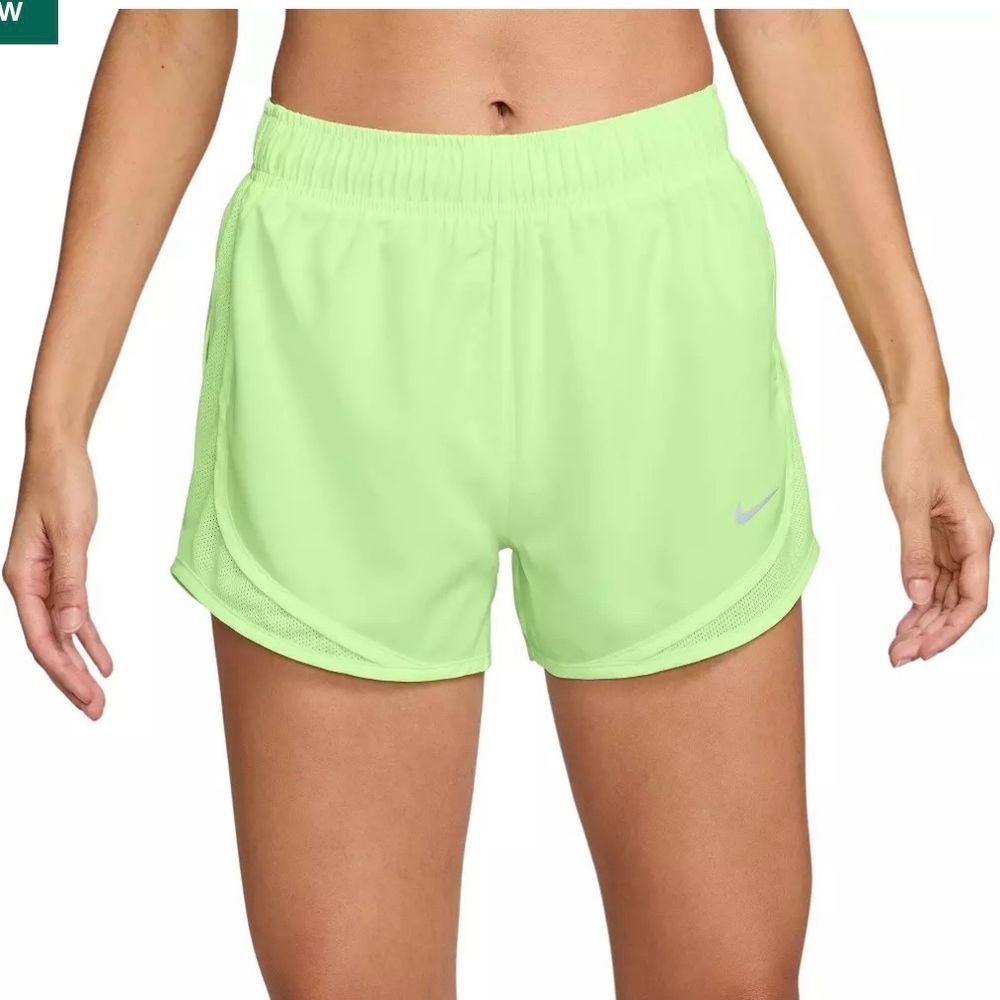 NEW Nike Women's Brief Lined Mid Rise Bright Green Shorts Size XS
